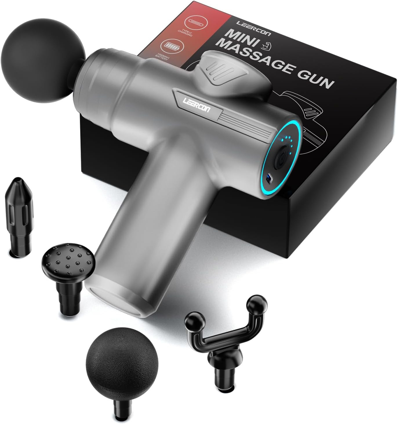 Mini Massage Gun Travel Size Deep Tissue Portable Quiet Percussion Back Pain Rel