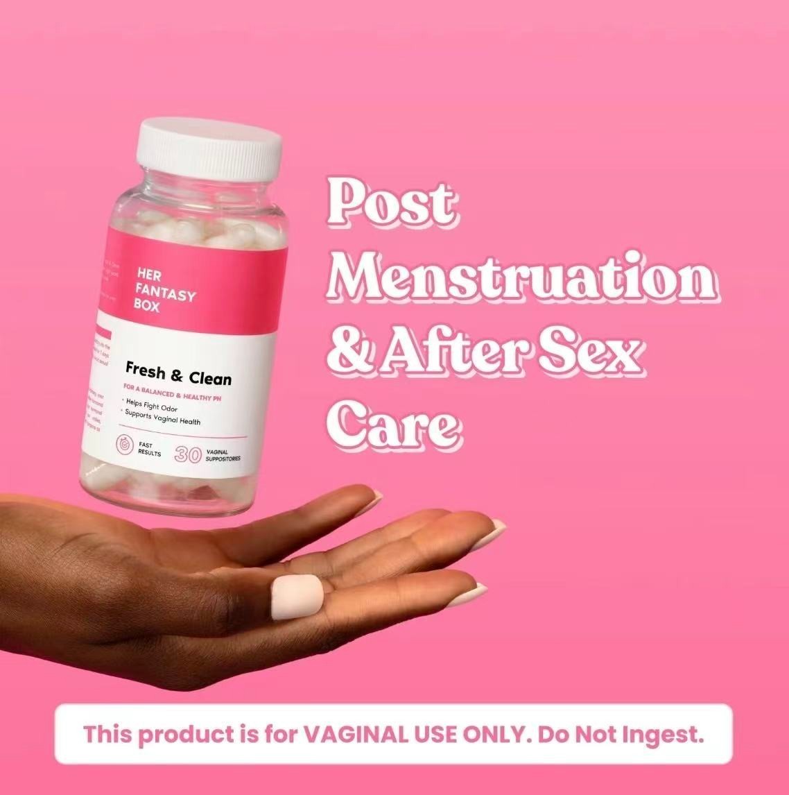 HOT-Her Fantasy Box – Boric Acid pH Balancing Vaginal Suppository (30 Count)