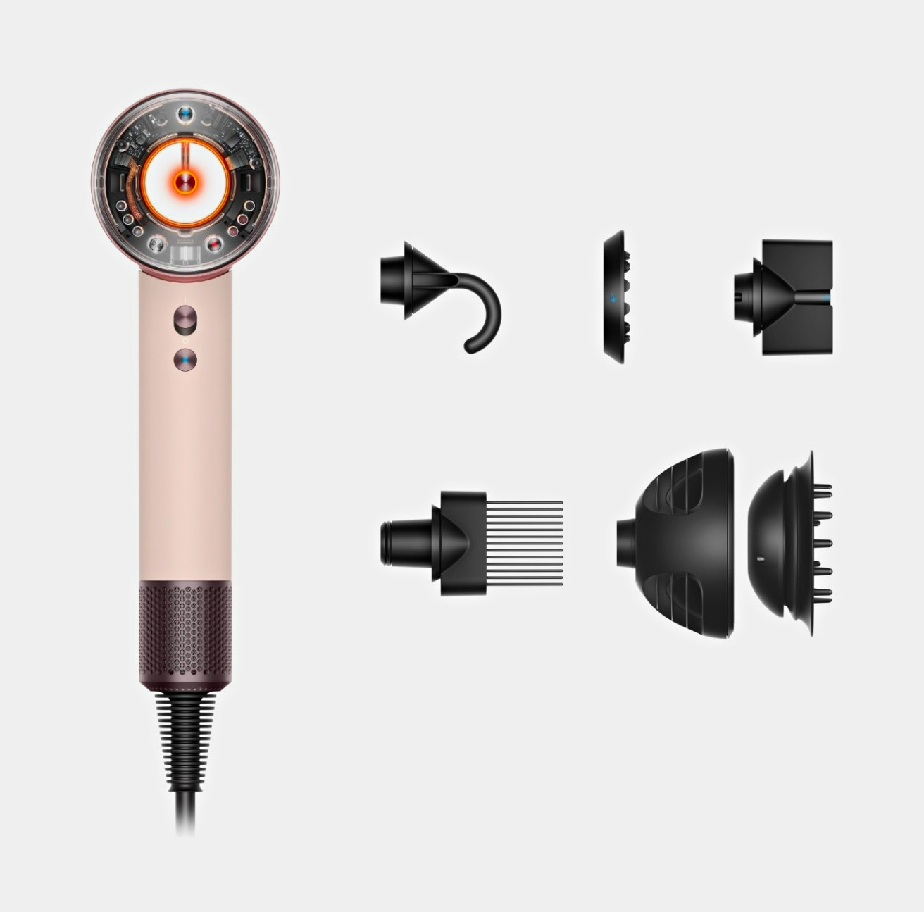 Dyson Supersonic Nural Standard Hair Dryer Electric Pink w/ Diffuser