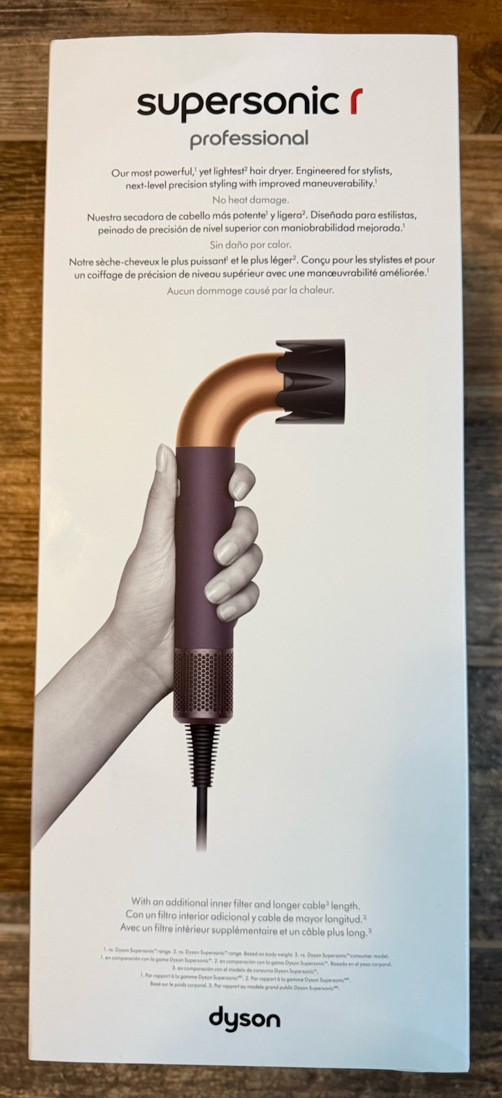 Dyson Supersonic r Professional Hair Dryer HD18 Purple/Gold/Black w Diffuser