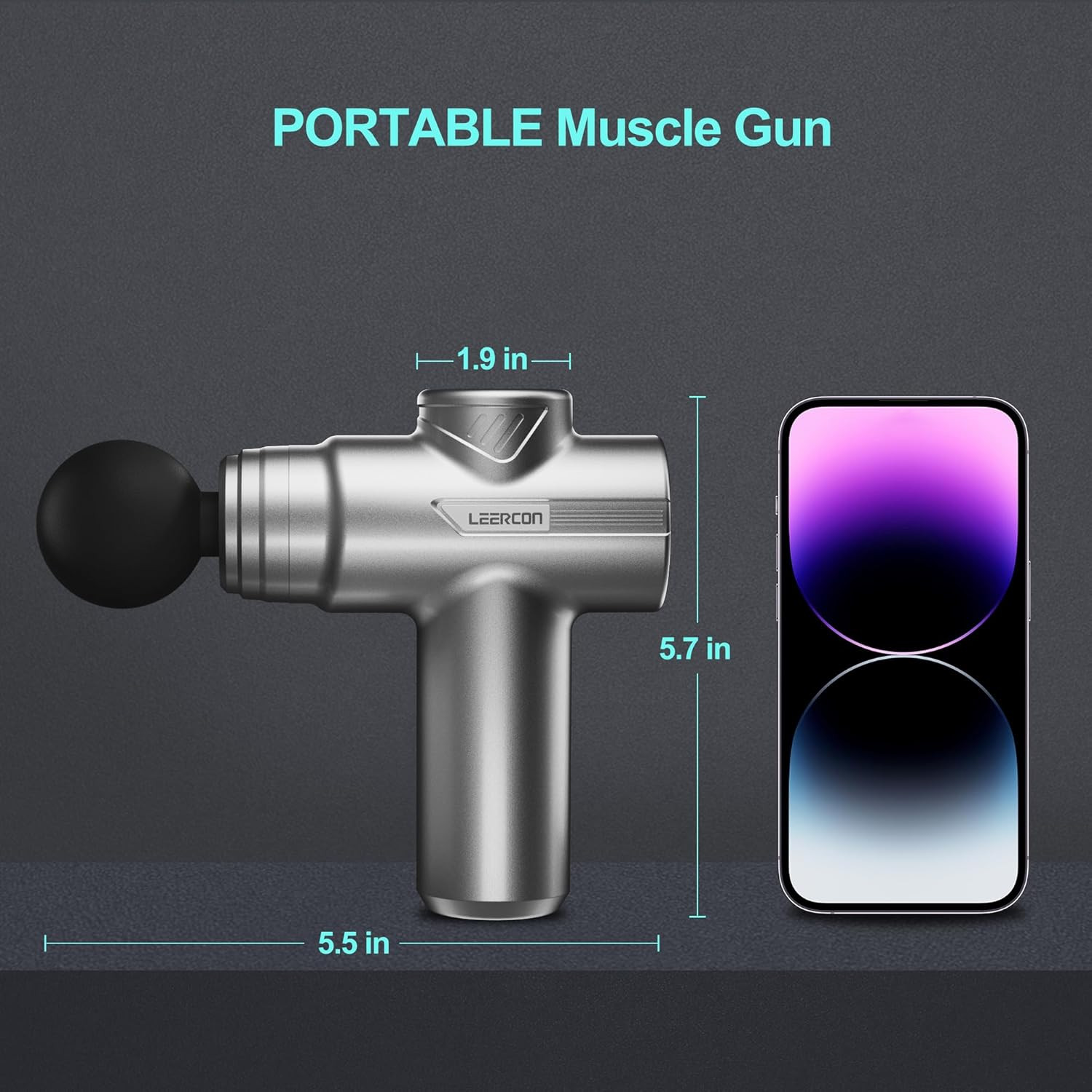 Mini Massage Gun Travel Size Deep Tissue Portable Quiet Percussion Back Pain Rel