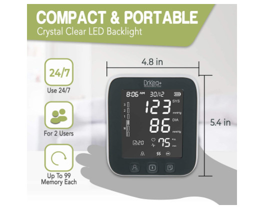 Automatic Digital Upper Arm Blood Pressure Monitor Cuff Professional FDA Approve