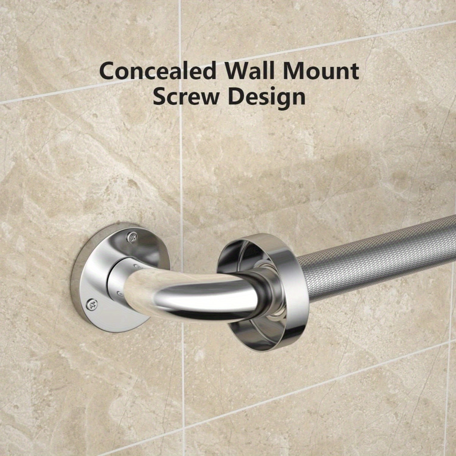 Stainless Steel Shower Grab Bar Anti-Slip Bathroom Grab Bar Support Shower Rail