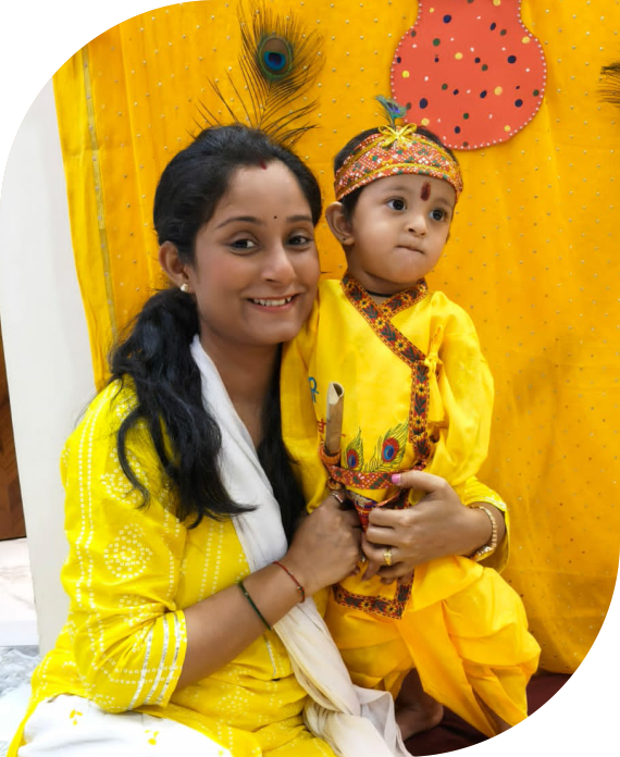 Anvi With Baby Tanish