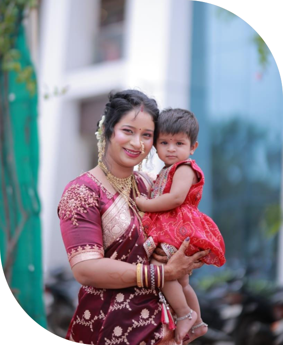 Vaishnavi With Baby Iryasa
